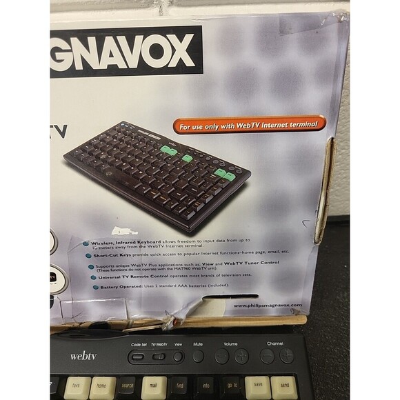Philips Magnavox Webtv Plus MWK122BK Wireless MSN WebTV Keyboard Untested - Picture 4 of 9